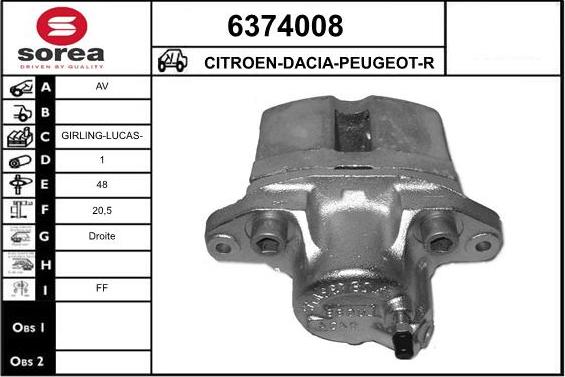 STARTCAR 6374008 - Brake Caliper car-mod.net