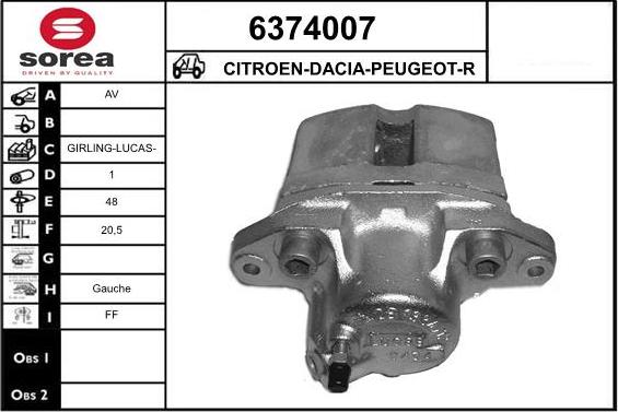 STARTCAR 6374007 - Brake Caliper car-mod.net