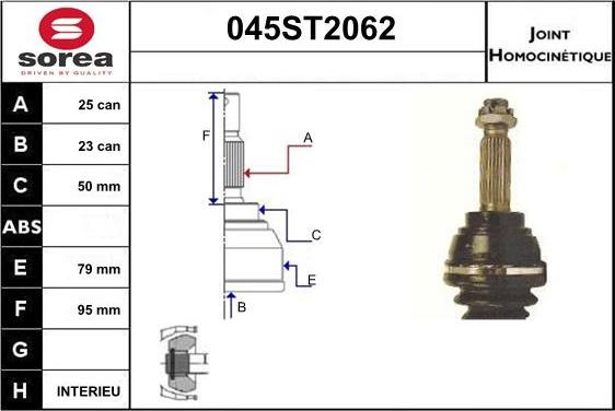 STARTCAR 045ST2062 - CV Joint Kit, drive shaft car-mod.net