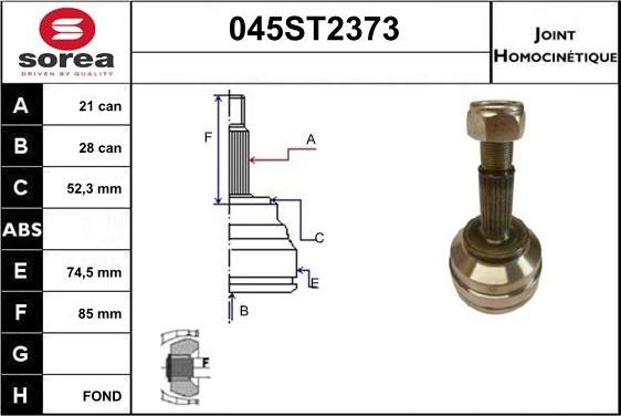 STARTCAR 045ST2373 - CV Joint Kit, drive shaft car-mod.net