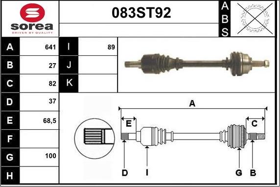 STARTCAR 083ST92 - Drive Shaft car-mod.net