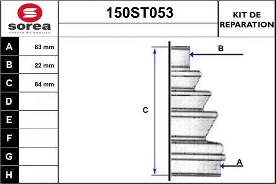 STARTCAR 150ST053 - Bellow, drive shaft car-mod.net