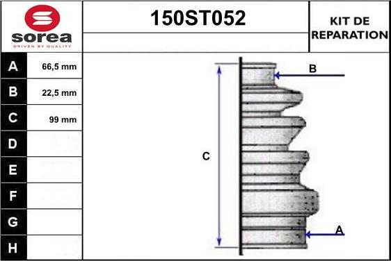 STARTCAR 150ST052 - Bellow, drive shaft car-mod.net