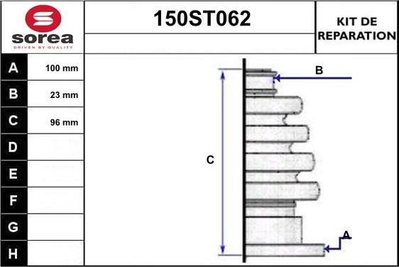 STARTCAR 150ST062 - Bellow, drive shaft car-mod.net