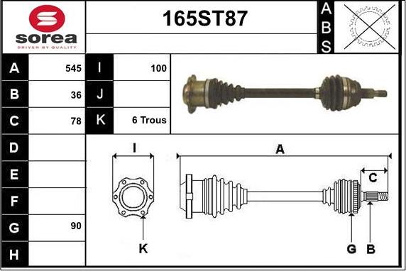 STARTCAR 165ST87 - Drive Shaft car-mod.net