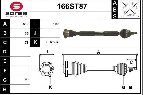 STARTCAR 166ST87 - Drive Shaft car-mod.net