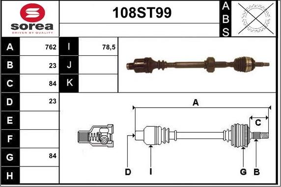 STARTCAR 108ST99 - Drive Shaft car-mod.net