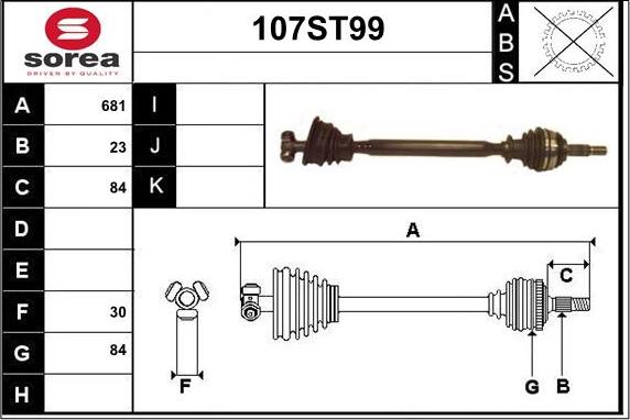 STARTCAR 107ST99 - Drive Shaft car-mod.net