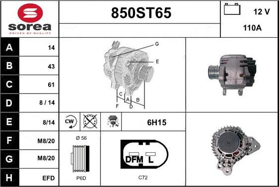 STARTCAR 850ST65 - Alternator car-mod.net