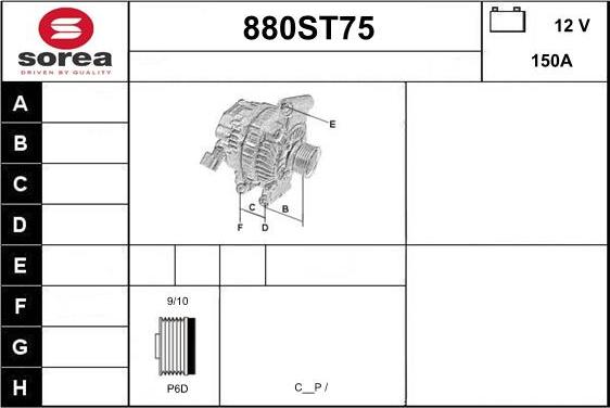 STARTCAR 880ST75 - Alternator car-mod.net