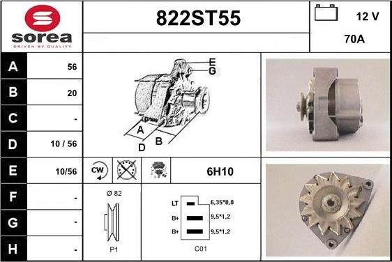 STARTCAR 822ST55 - Alternator car-mod.net