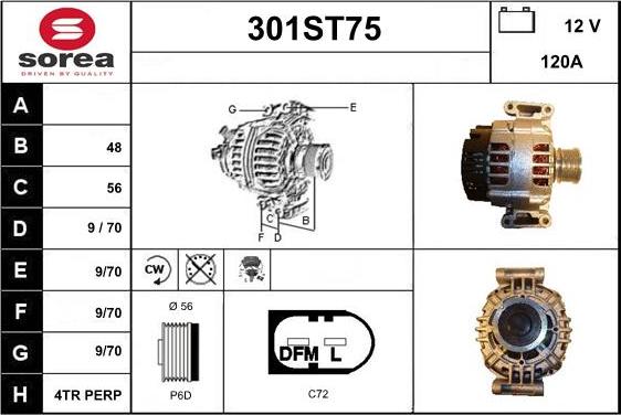 STARTCAR 301ST75 - Alternator car-mod.net