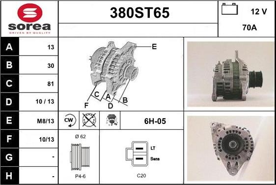 STARTCAR 380ST65 - Alternator car-mod.net
