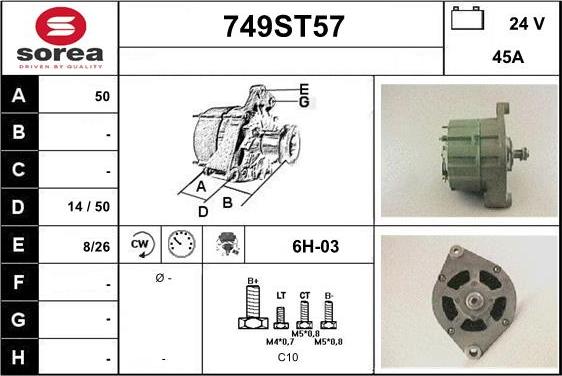 STARTCAR 749ST57 - Alternator car-mod.net