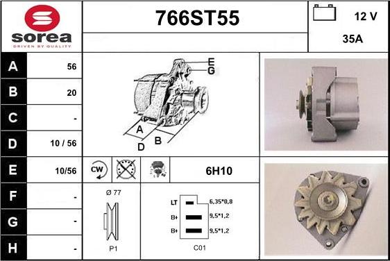 STARTCAR 766ST55 - Alternator car-mod.net