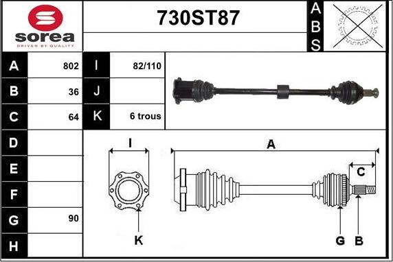 STARTCAR 730ST87 - Drive Shaft car-mod.net