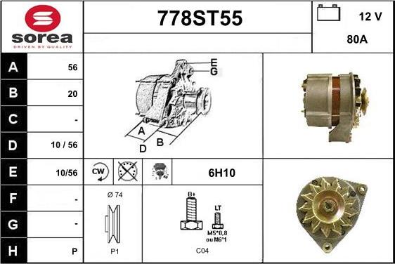 STARTCAR 778ST55 - Alternator car-mod.net