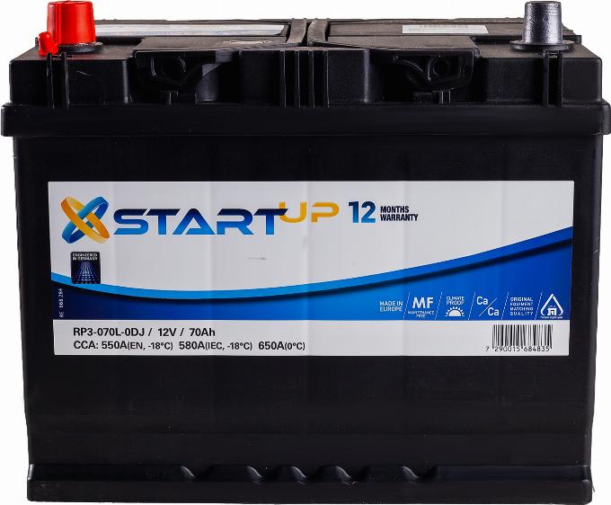 START UP RP3-070L-0DJ - Starter Battery car-mod.net