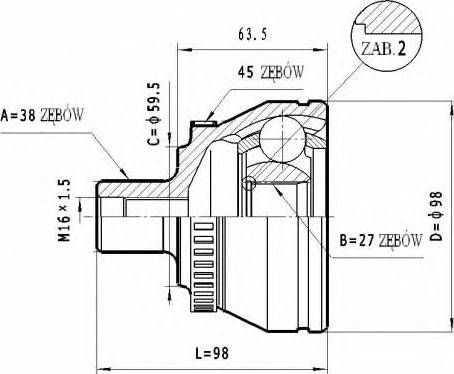 Statim C.296 - CV Joint Kit, drive shaft car-mod.net