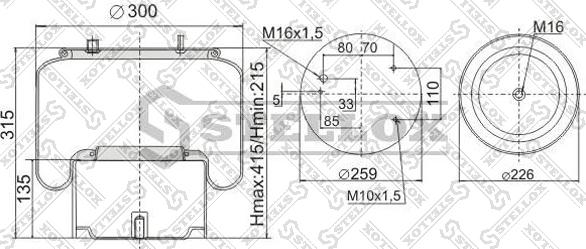 Stellox 90-08361-SX - Bellow, air suspension car-mod.net