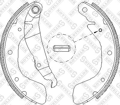 Stellox 409 100-SX - Drum Brake Shoe Set car-mod.net