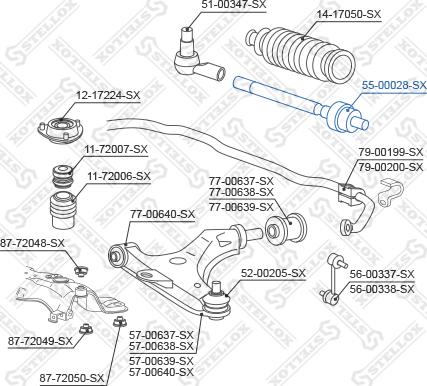 Stellox 55-00028-SX - Inner Tie Rod, Axle Joint car-mod.net