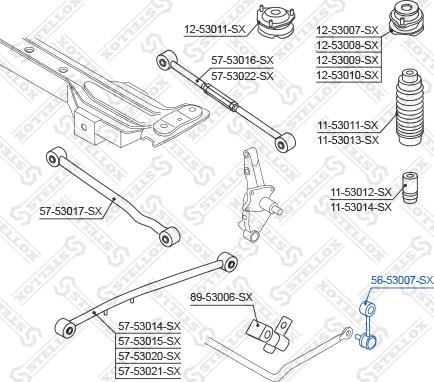 Stellox 56-53007-SX - Rod / Strut, stabiliser car-mod.net