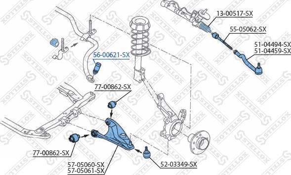 Stellox 56-00621-SX - Rod / Strut, stabiliser car-mod.net