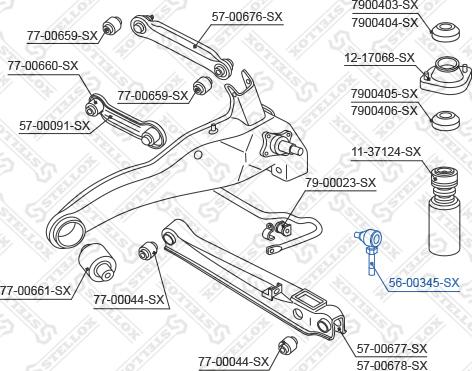 Stellox 56-00345-SX - Rod / Strut, stabiliser car-mod.net