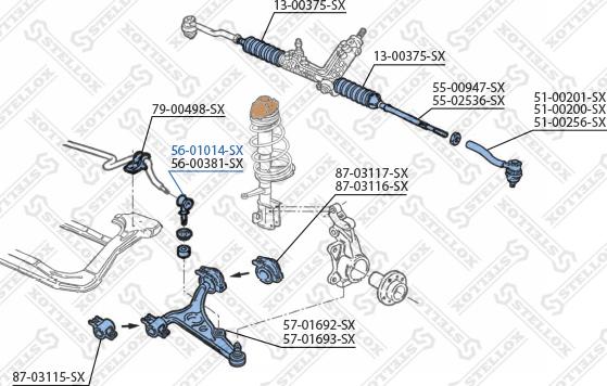 Stellox 56-01014-SX - Rod / Strut, stabiliser car-mod.net