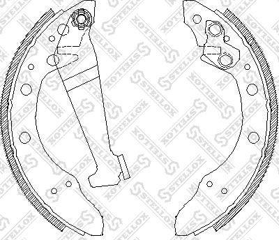 Stellox 057 100-SX - Drum Brake Shoe Set car-mod.net