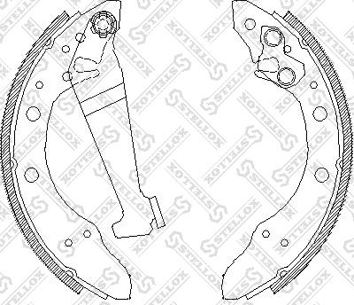 Stellox 057 101-SX - Drum Brake Shoe Set car-mod.net