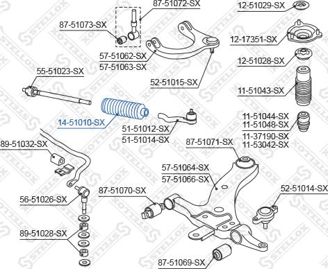 Stellox 14-51010-SX - Bellow, steering car-mod.net