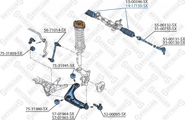 Stellox 14-17150-SX - Bellow, steering car-mod.net