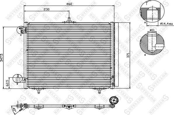 Stellox 10-45040-SX - Condenser, air conditioning car-mod.net