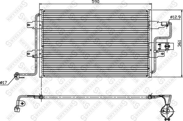 Stellox 10-45011-SX - Condenser, air conditioning car-mod.net