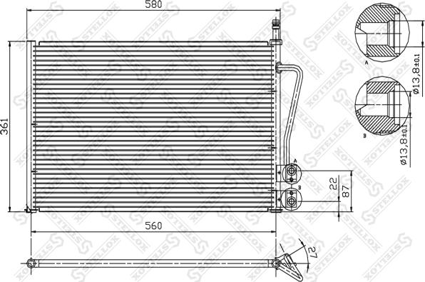 Stellox 10-45020-SX - Condenser, air conditioning car-mod.net