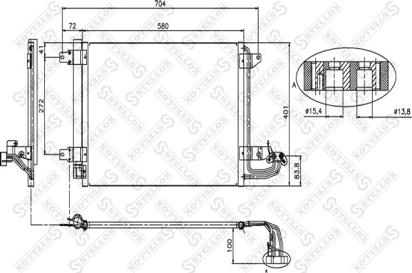 Stellox 10-45023-SX - Condenser, air conditioning car-mod.net