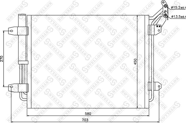 Stellox 10-45198-SX - Condenser, air conditioning car-mod.net