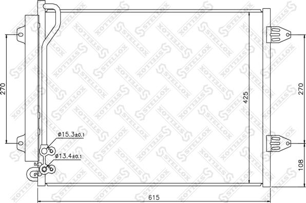 Stellox 10-45163-SX - Condenser, air conditioning car-mod.net