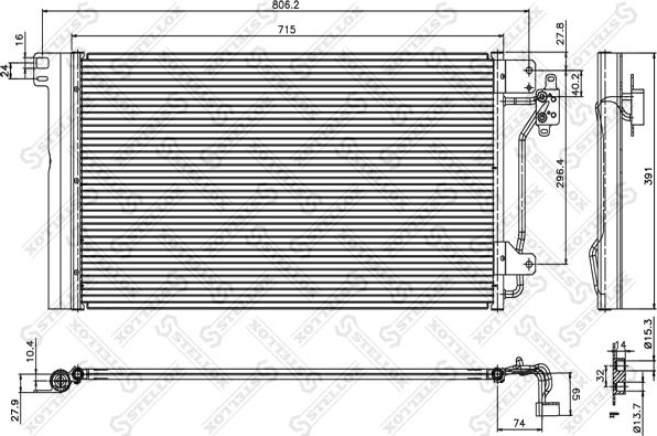 Stellox 10-45167-SX - Condenser, air conditioning car-mod.net