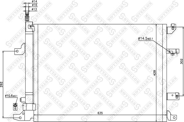 Stellox 10-45214-SX - Condenser, air conditioning car-mod.net