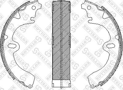 Stellox 108 100-SX - Drum Brake Shoe Set car-mod.net