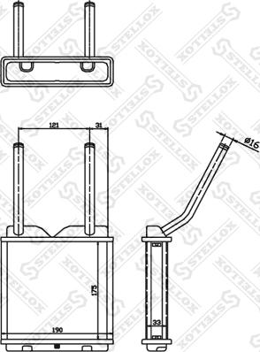 Stellox 10-35010-SX - Heat Exchanger, interior heating car-mod.net