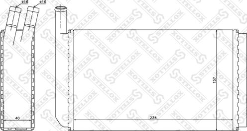 Stellox 10-35018-SX - Heat Exchanger, interior heating car-mod.net