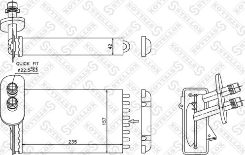 Stellox 10-35017-SX - Heat Exchanger, interior heating car-mod.net