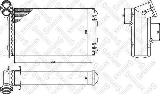 Stellox 10-35075-SX - Heat Exchanger, interior heating car-mod.net