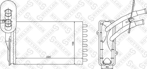 Stellox 10-35116-SX - Heat Exchanger, interior heating car-mod.net