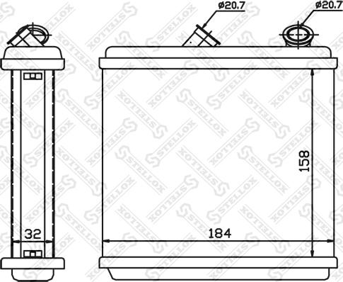 Stellox 10-35128-SX - Heat Exchanger, interior heating car-mod.net