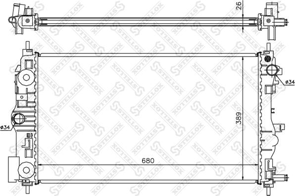 Stellox 10-25695-SX - Radiator, engine cooling car-mod.net